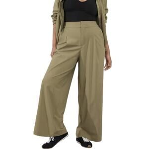 Athleta Pinnacle High Rise Trouser Sz 12 New $129 Olive Branch Loose Fit Pants